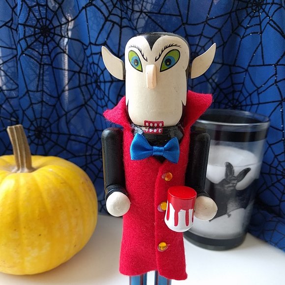 Halloween Vampire Nutcracker 8" Tall Wooden doll - Picture 1 of 7